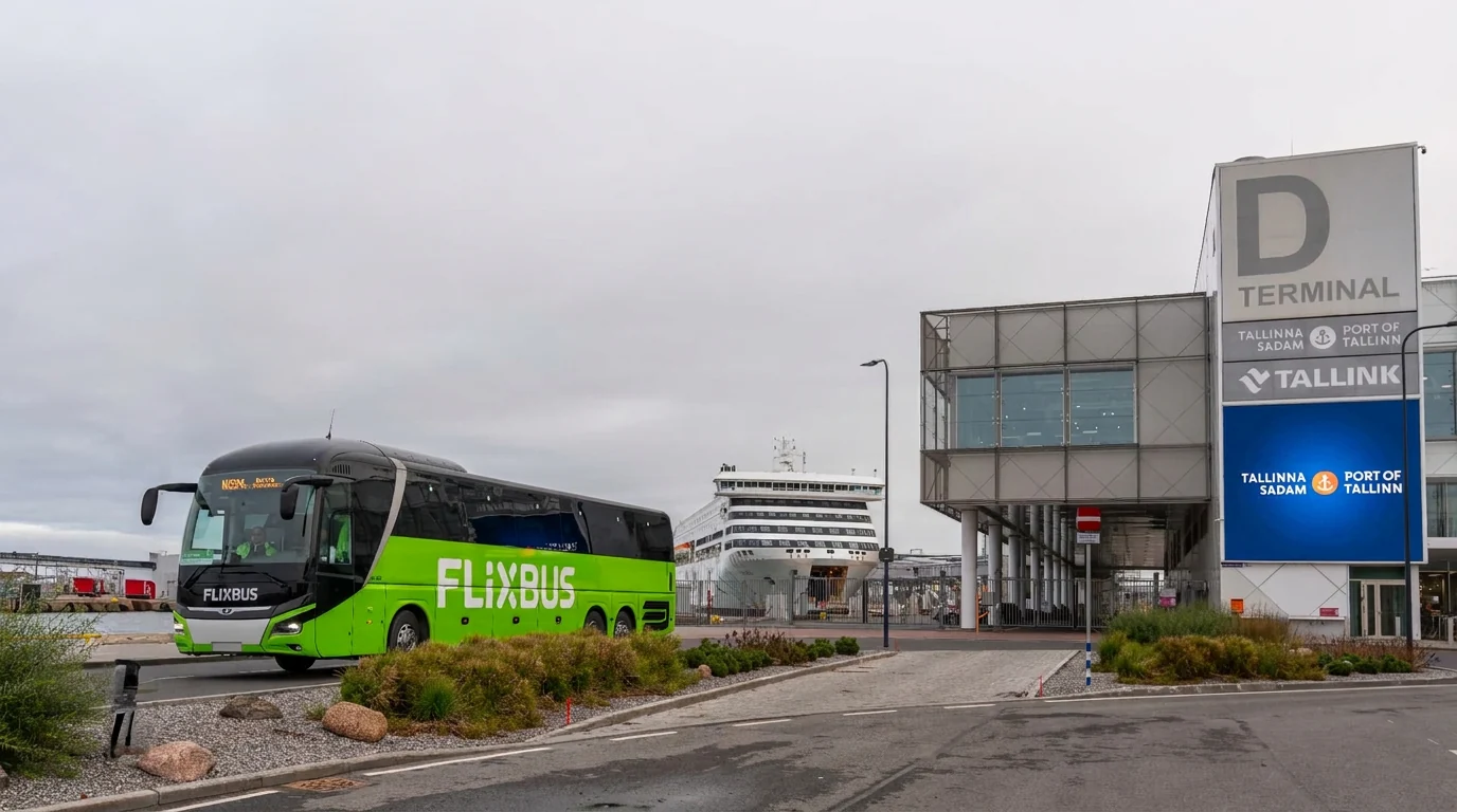 RTX Lines scheduled coach at Tallinn D-Terminal